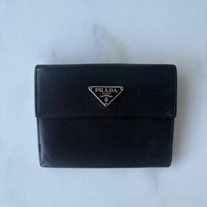 Prada Black Saffiano Leather Card Holder